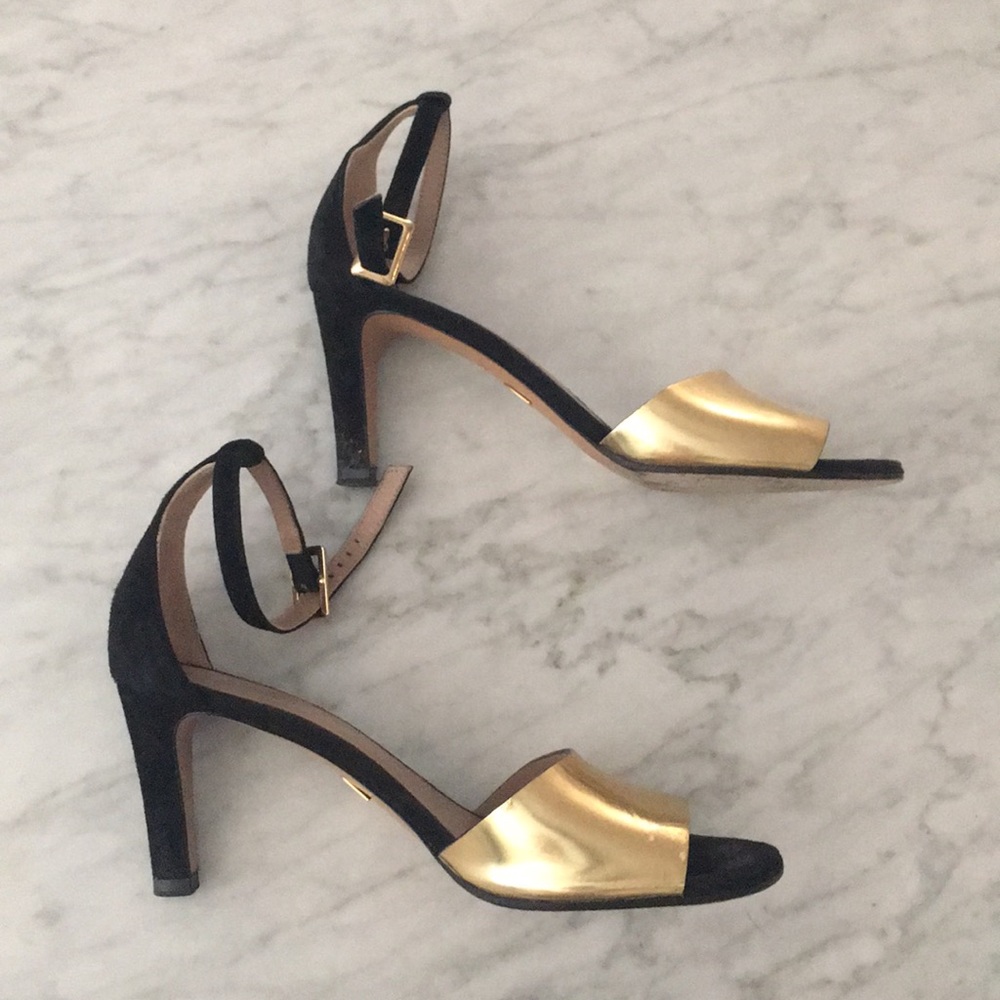 Chloe gold ankle strap heels 36.5 - Picture 4 of 6